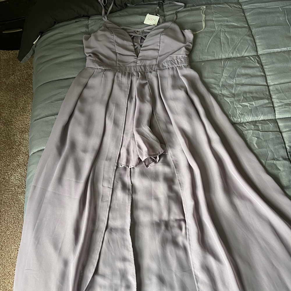 Romper with shear skirt